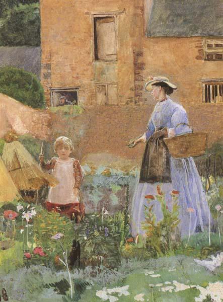George John Pinwell,RWS In a Garden at Cookham (mk46) Germany oil painting art
